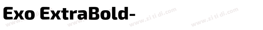 Exo ExtraBold字体转换